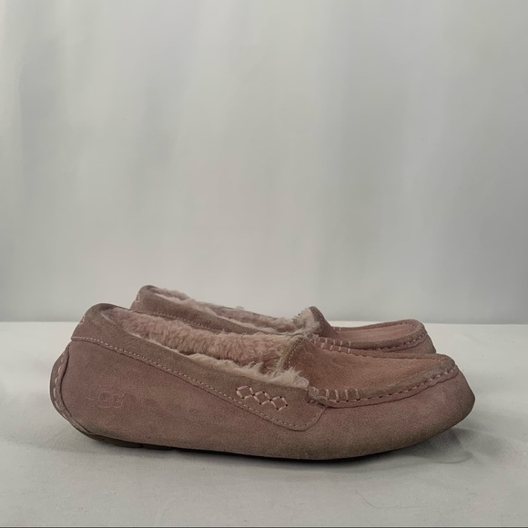 Ugg Ansley Suede Sherpa Lined Slipper in Pink Size 8 - Picture 6 of 6